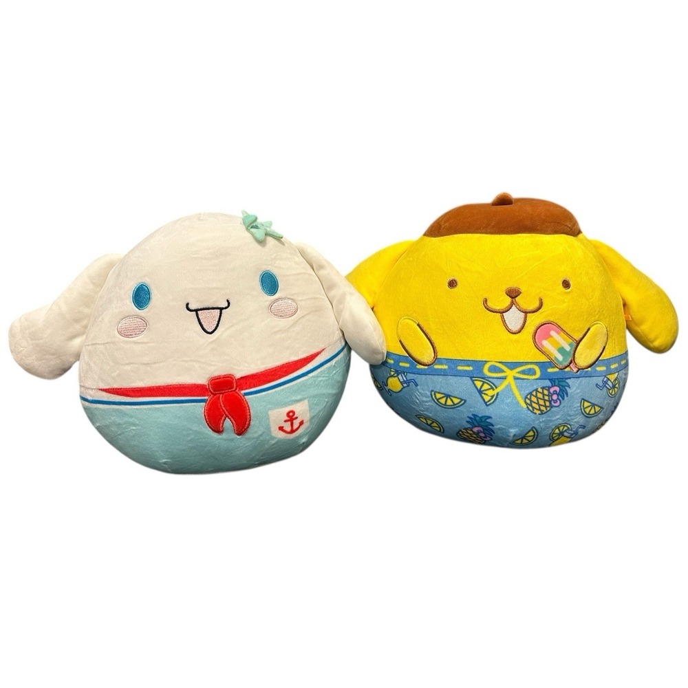 Squishmallows Sanrio Pompompurin Summer‎ Popsicle Beach Cinnamoroll Sailor Plush